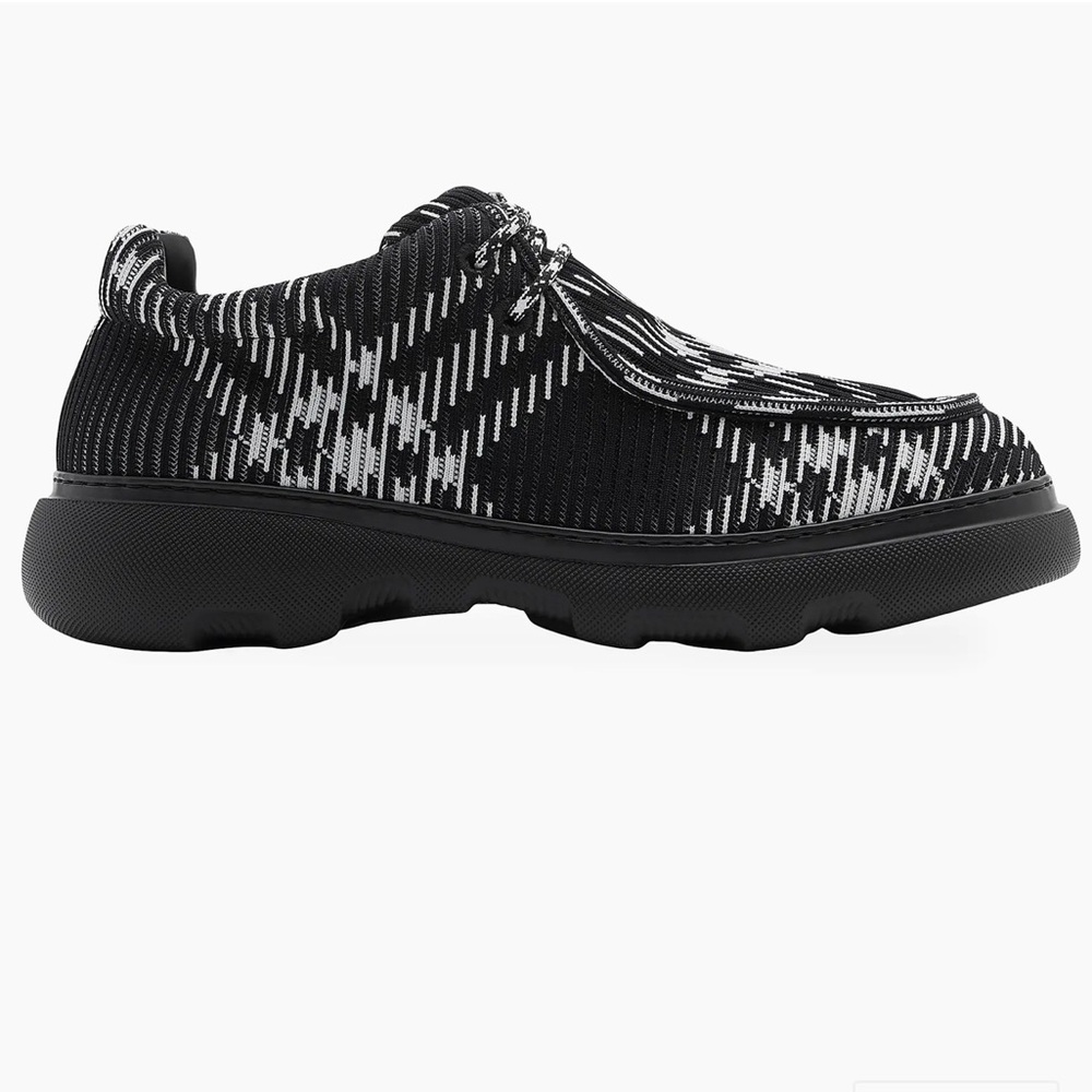 Black and White Patterned Loafers